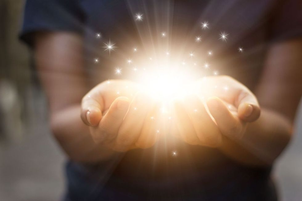 Magic in woman hands