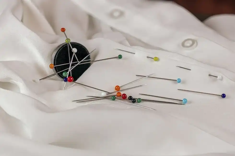 Magnet attracting some pins.