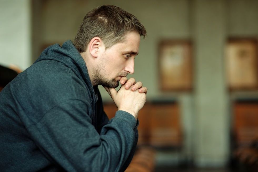 Man thinking about something