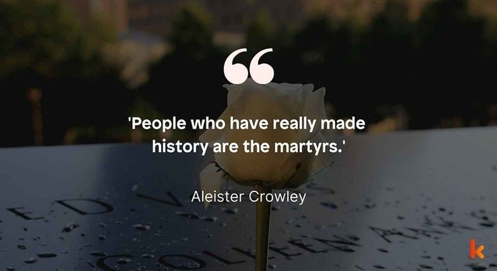 Marytr quote by Aleister Crowley