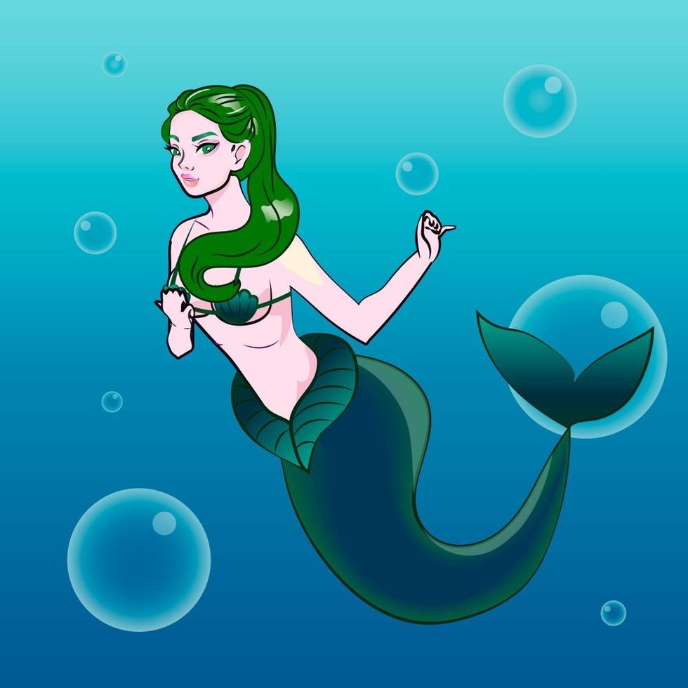 Mermaid underwater 