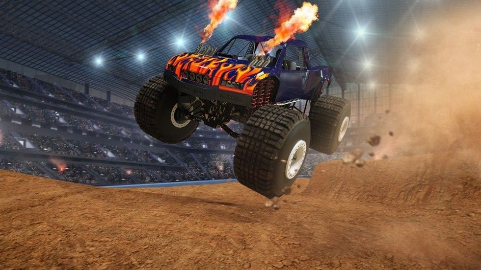 Monster truck on stadium