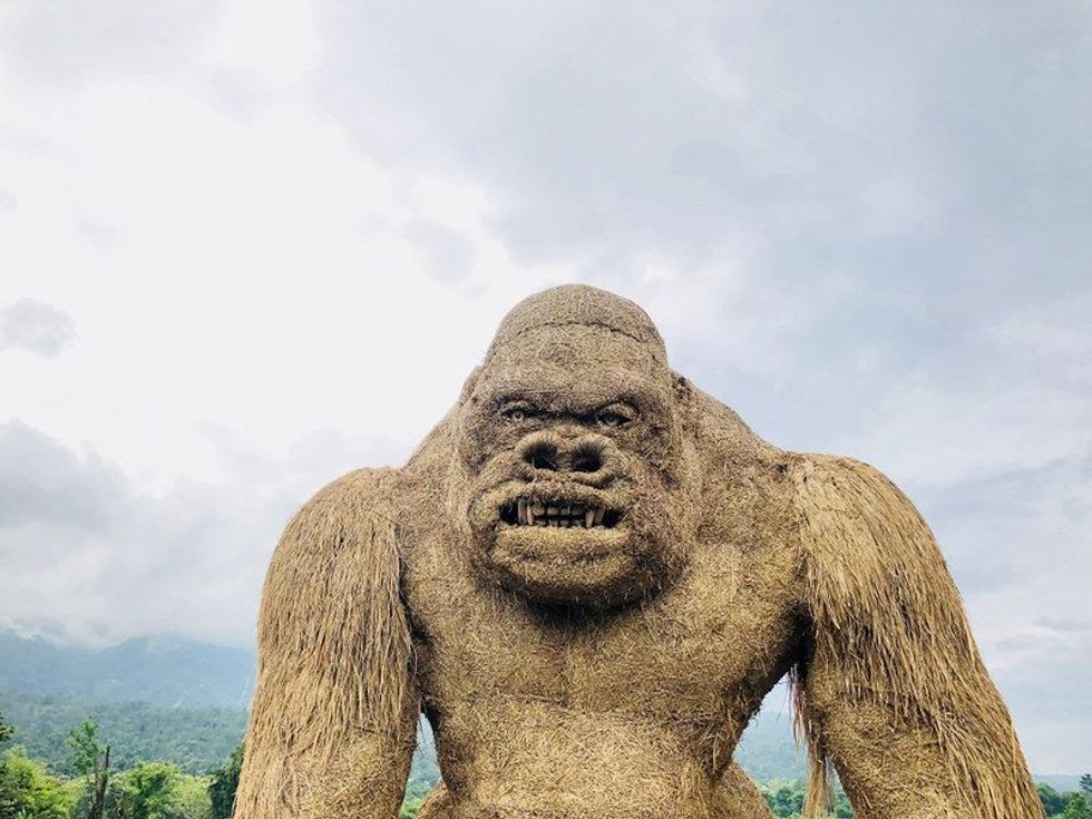 monument of a giant ape
