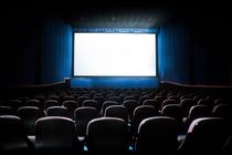 Movie Theater with blank screen
