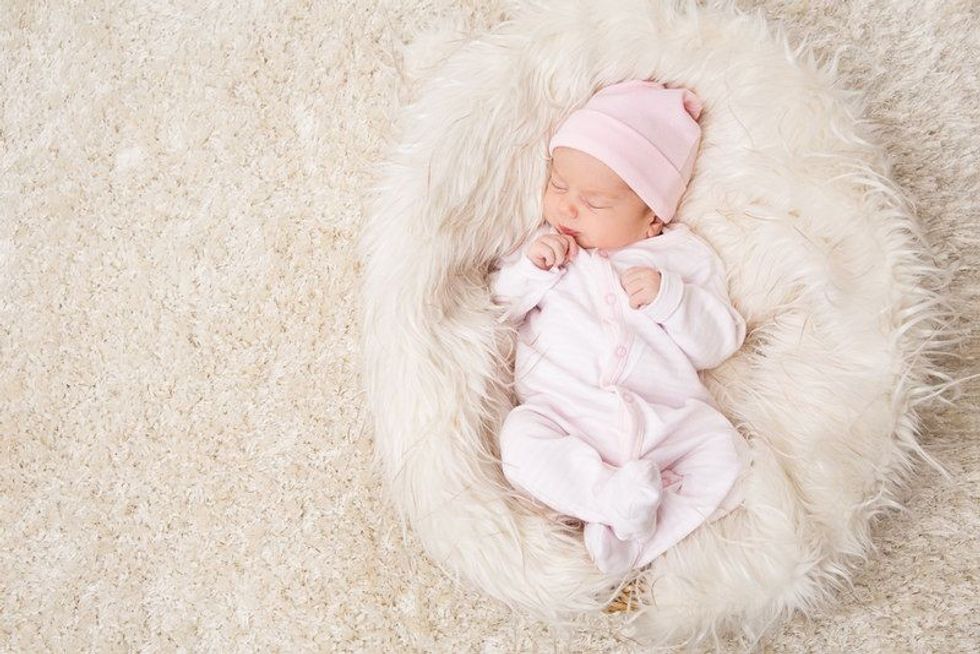 New born baby sleeping