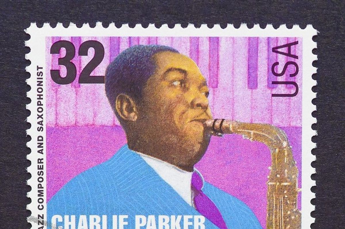 Old Postage stamp of Charlie Parker