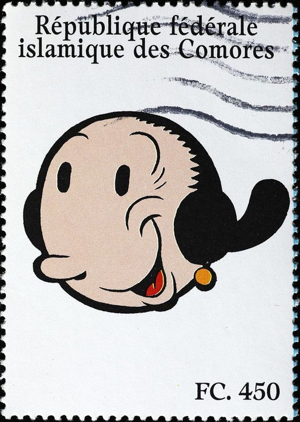 Olive Oyl, on postage stamp
