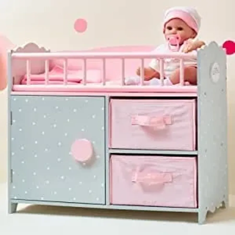 Olivia's Little World Polka Dots Princess Baby Doll Crib with Cabinet And Cubby - Amazon
