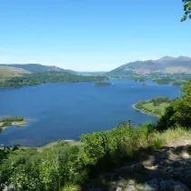 Overhead shot of the Lake District.