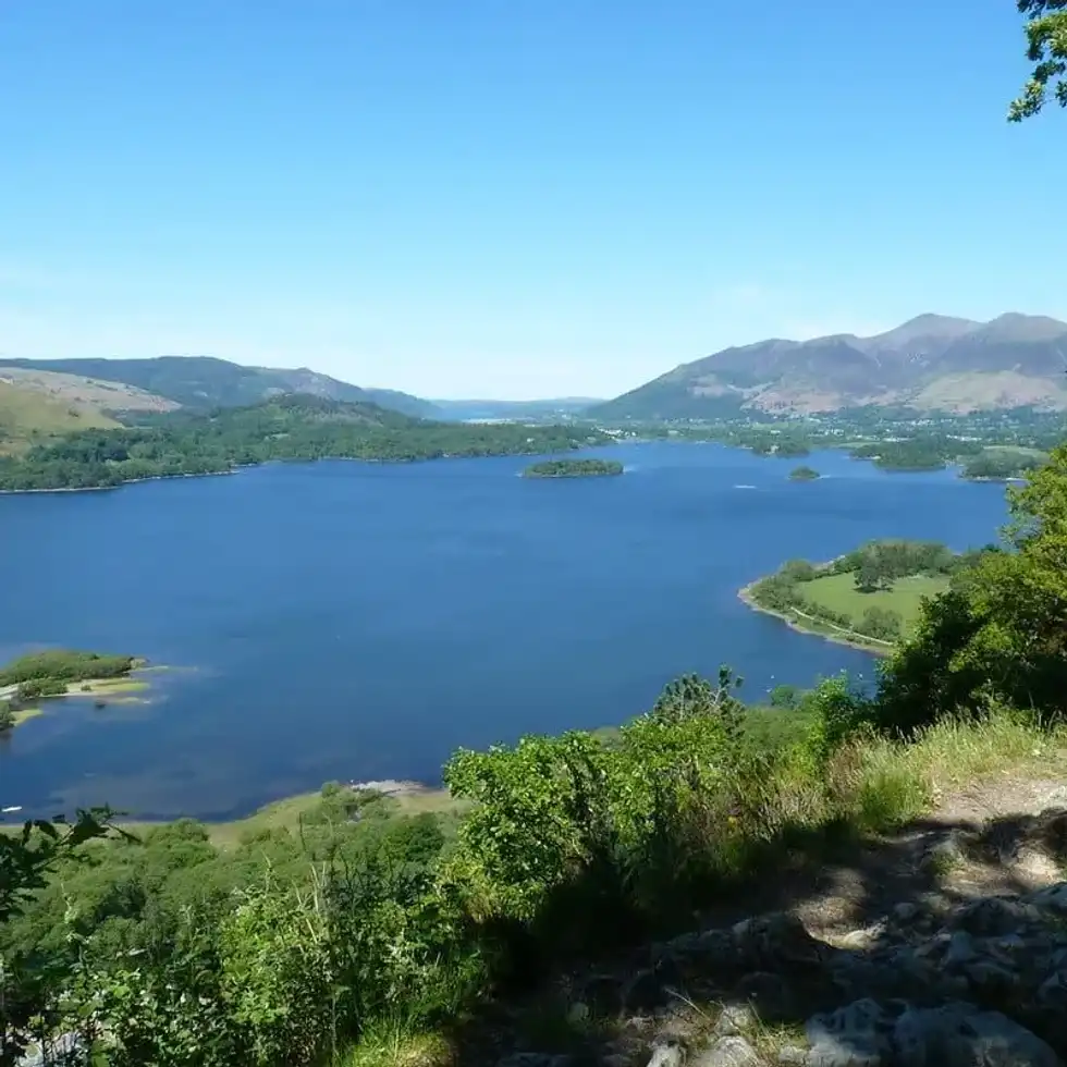 Overhead shot of the Lake District.