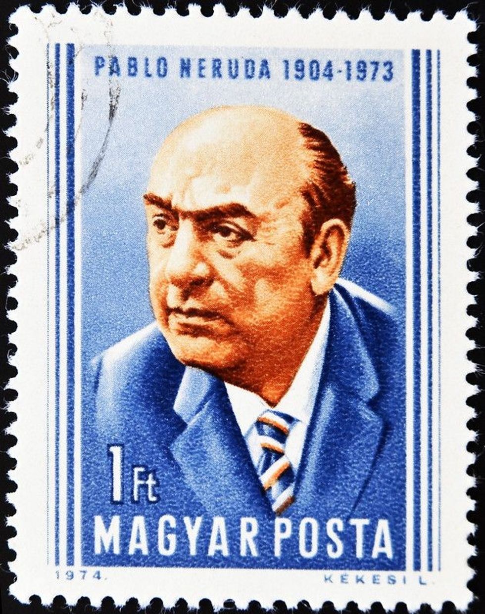 Pablo Neruda image on a ticket