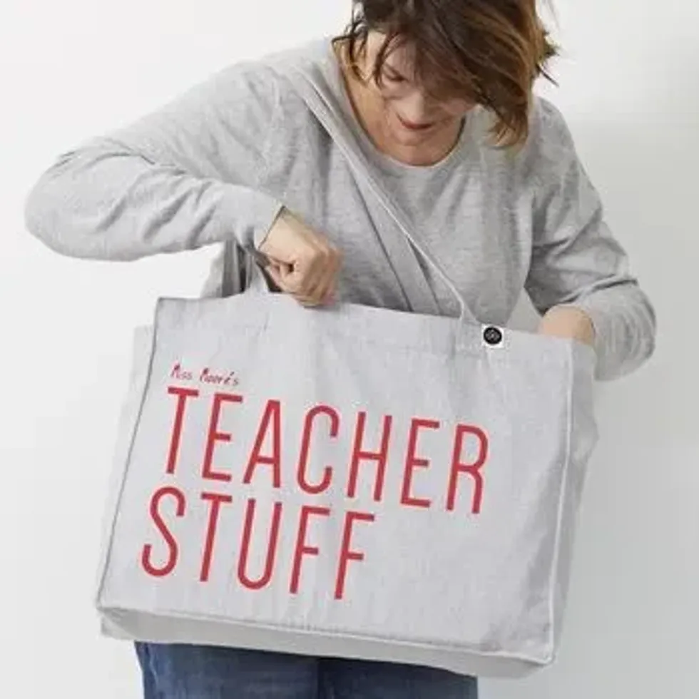 Personalised 'Stuff' Teachers Large Tote Bag - A Piece Of