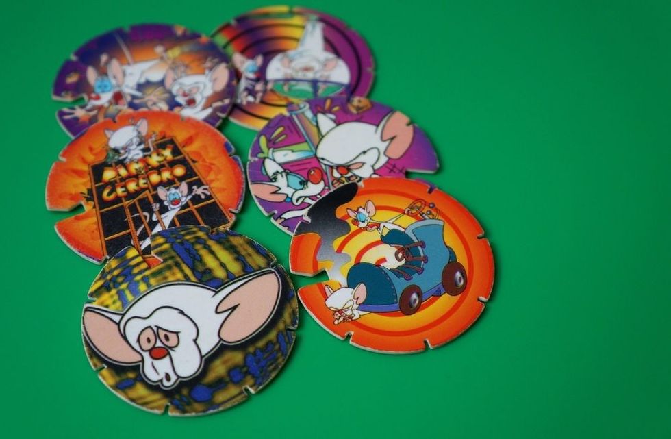 Pinky and the Brain tazos.