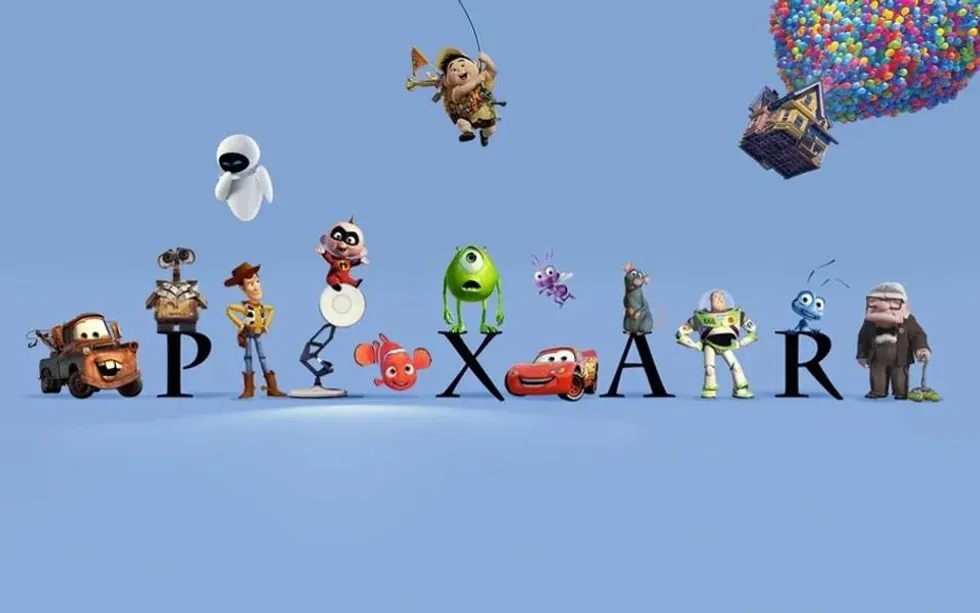 Pixar characters assembled
