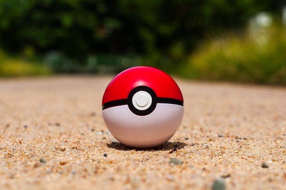 Pokeball on gravel