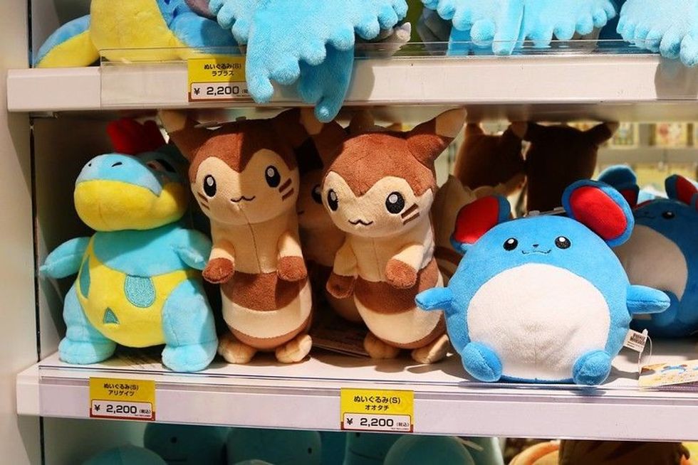 Pokemon toys in the Pokemon Center DX - Nicknames