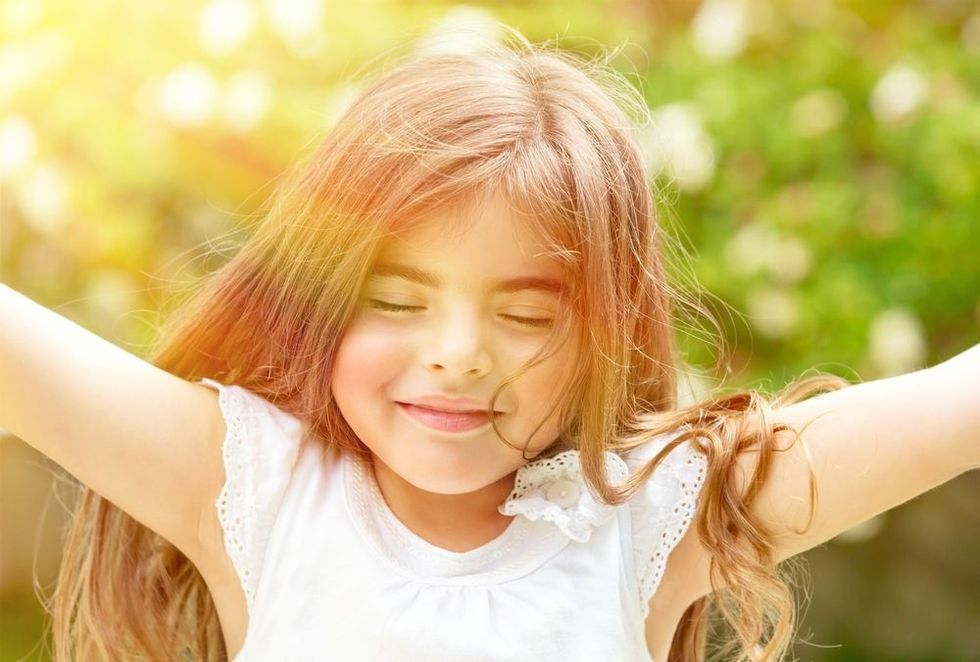 Portrait of attractive little Arabic girl