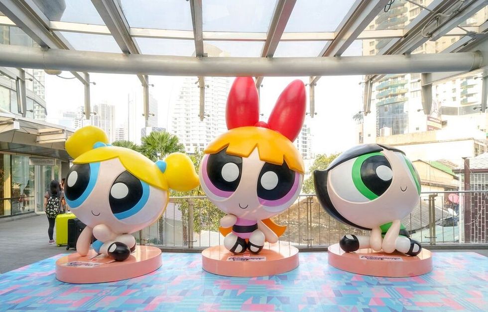 Powerpuff girls toys on a table