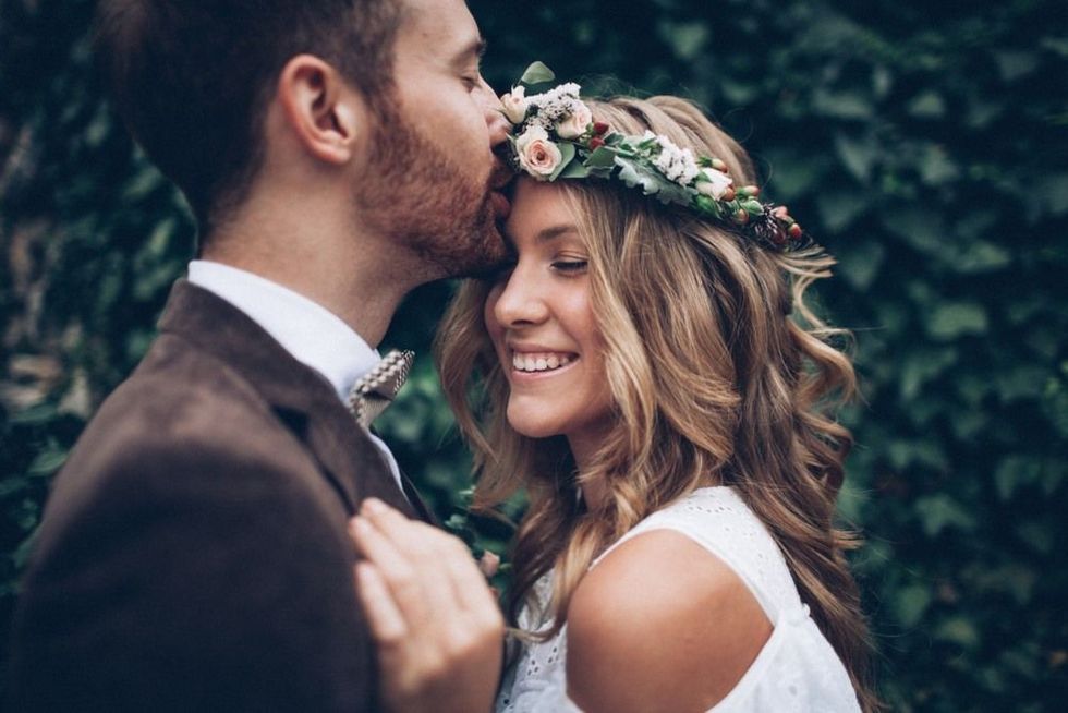 Pretty bride and stylish groom.