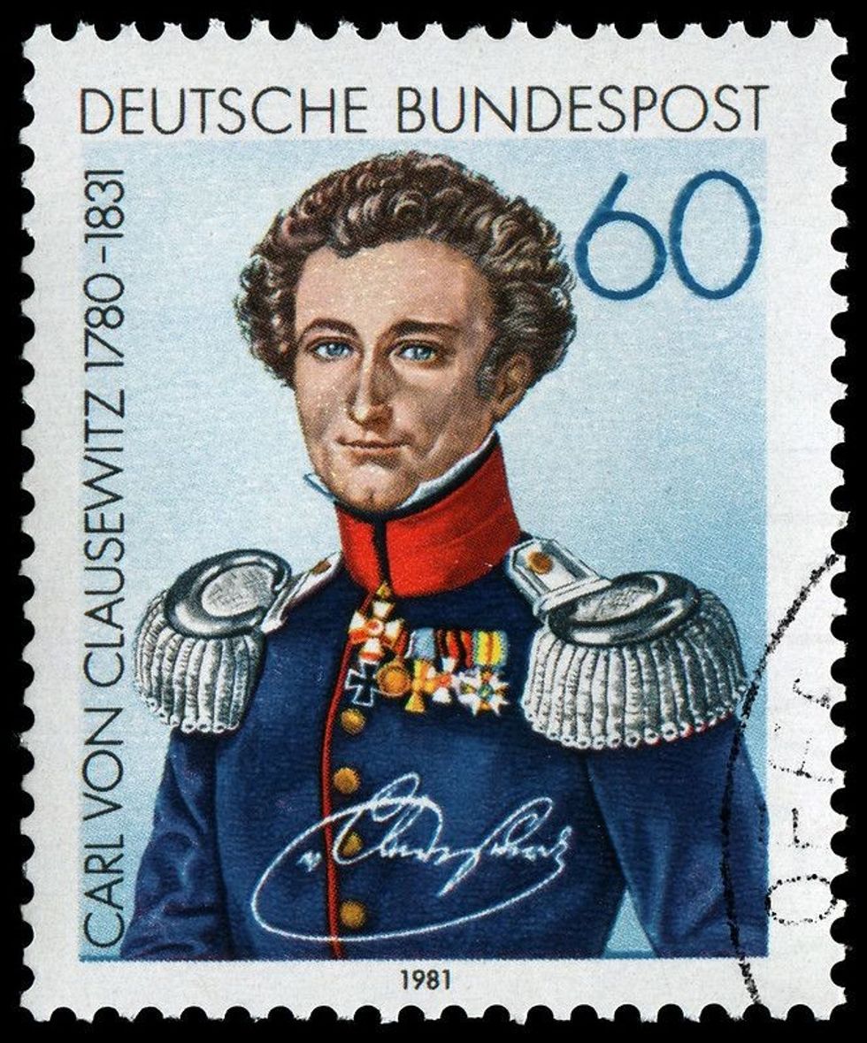 \Prussian general and military theorist who stressed the "moral" and political aspects of war. most notable work On War.