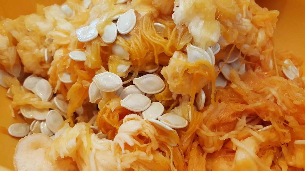 Pumpkin seeds are high in vitamin E and K