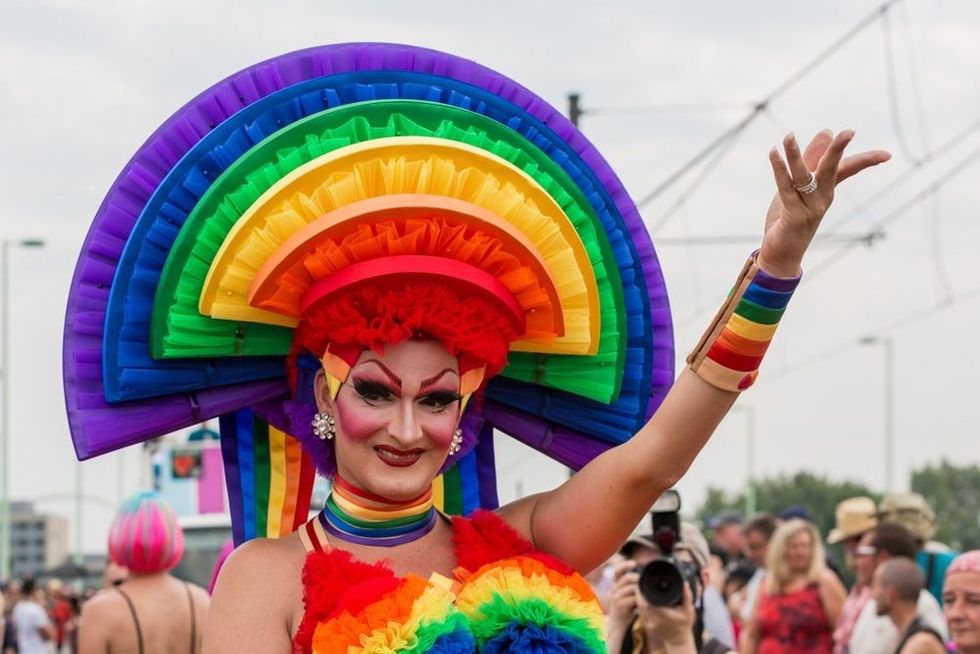 Rainbow colour costume