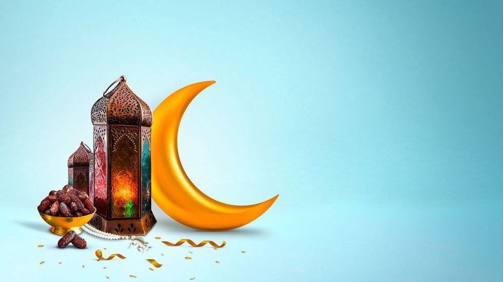 Ramadan and Eid al fitr with Turkish traditional lantern Light Lamp and Tasbeeh