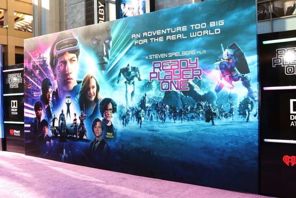Ready Player One Backdrop at the "Ready Player One" Premiere at TCL Chinese Theater IMAX.