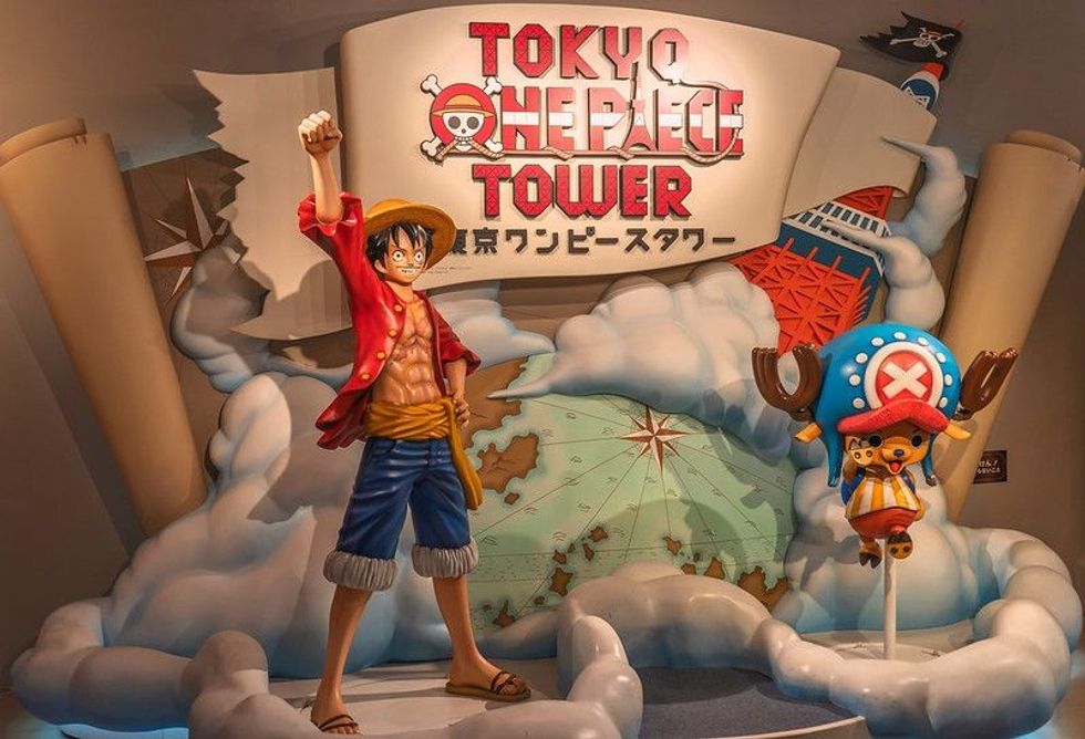 Real life figurines of main characters in One Piece