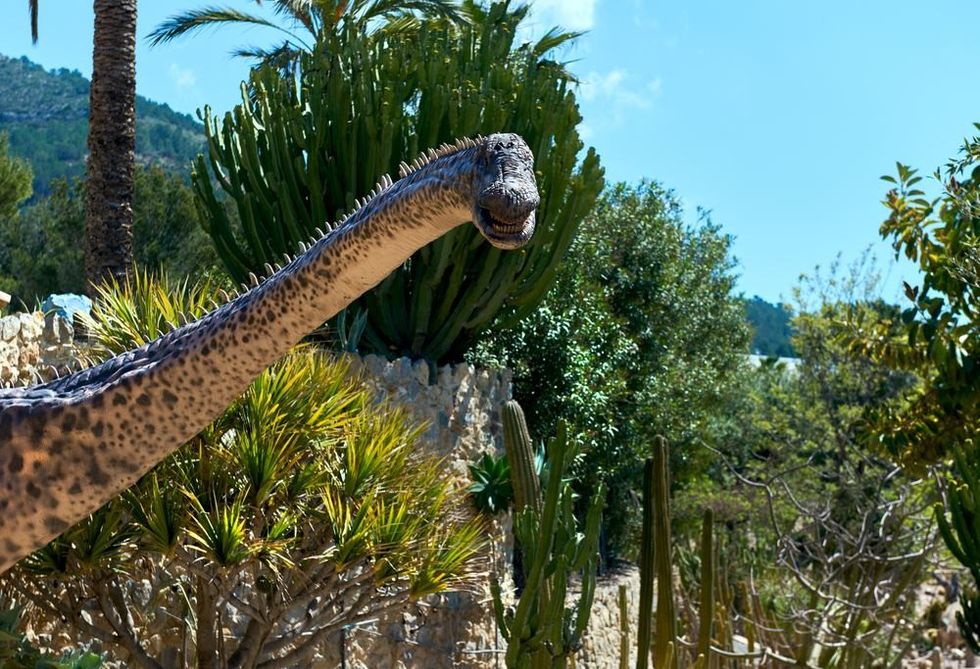 Realistic model of a Amphicoelias dinosaur in the Dino Park of Algar.