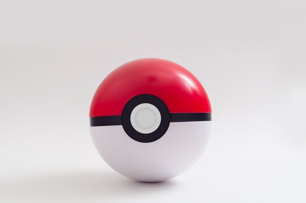 Red and white Pokemon Pokeball