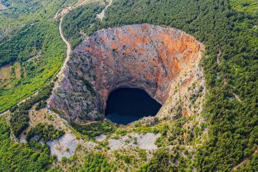 Red Lake (Croatian: Crveno jezero) is a collapse doline