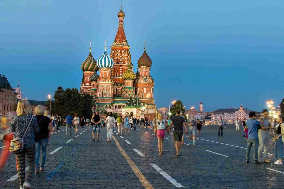 Red Square in Moscow is a major tourist attraction.