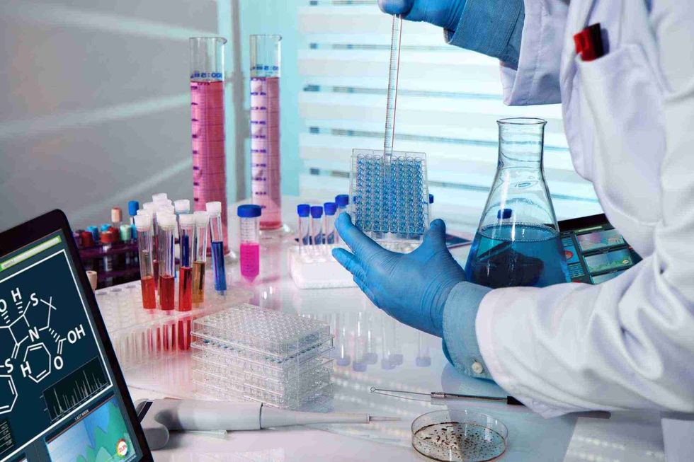 researcher working in a biotechnology lab