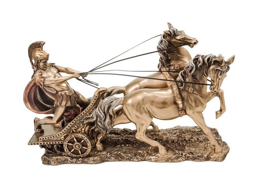 Roman warrior in a chariot 