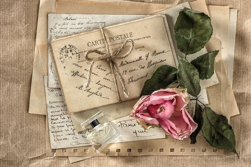 Romantic old love letters