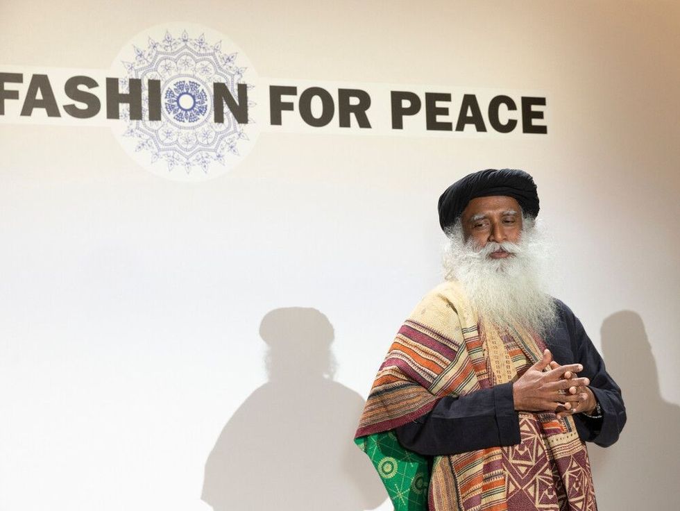 Sadhguru Jaggi Vasudev attends Fashion for Peace presentation by Sadhguru Jaggi Vasudev during Fall
