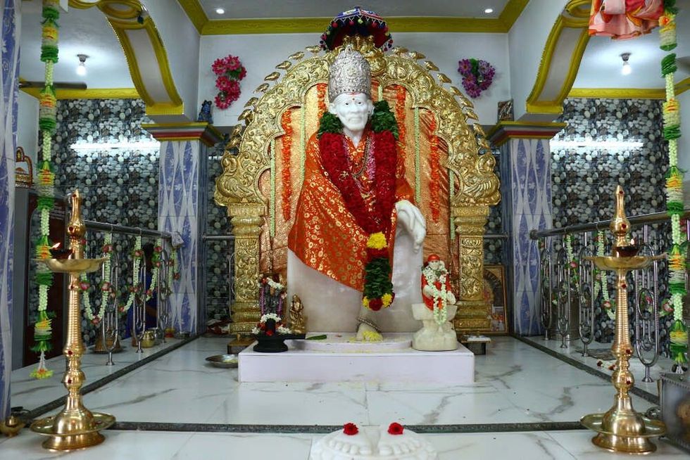 Sai Baba idol in Indian temple