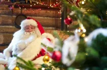 Santa in his grotto.