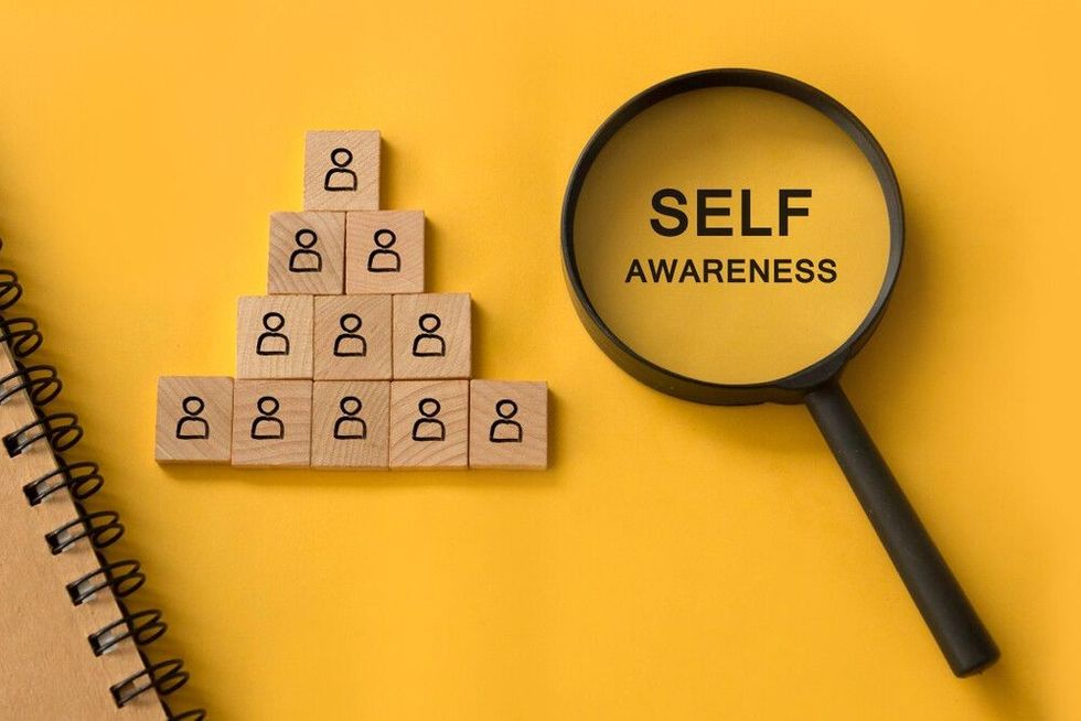 self awareness written on magnifying glass