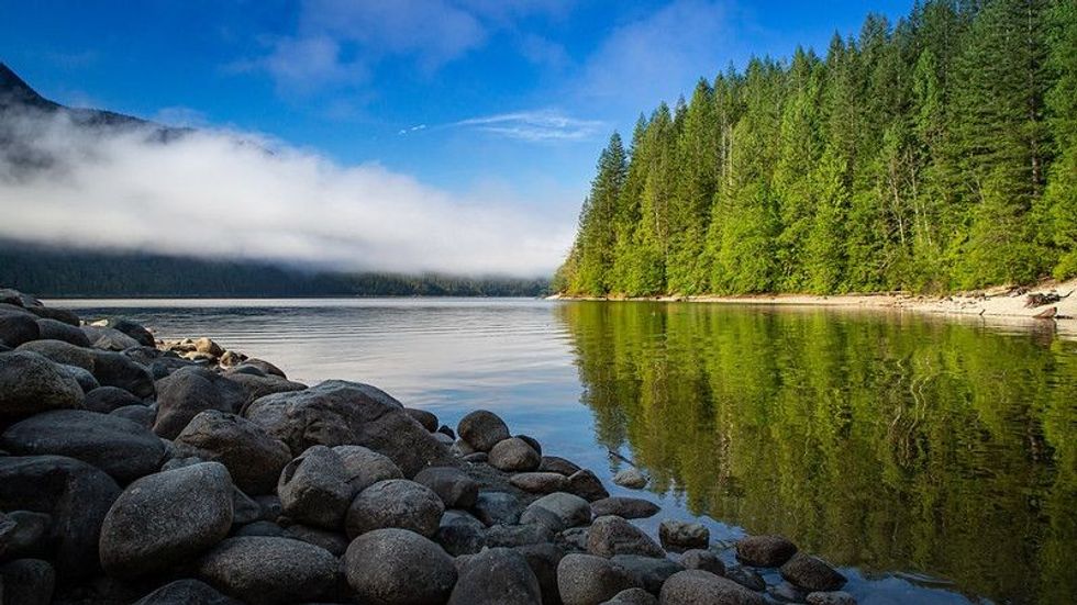 Serene picture of lakeside