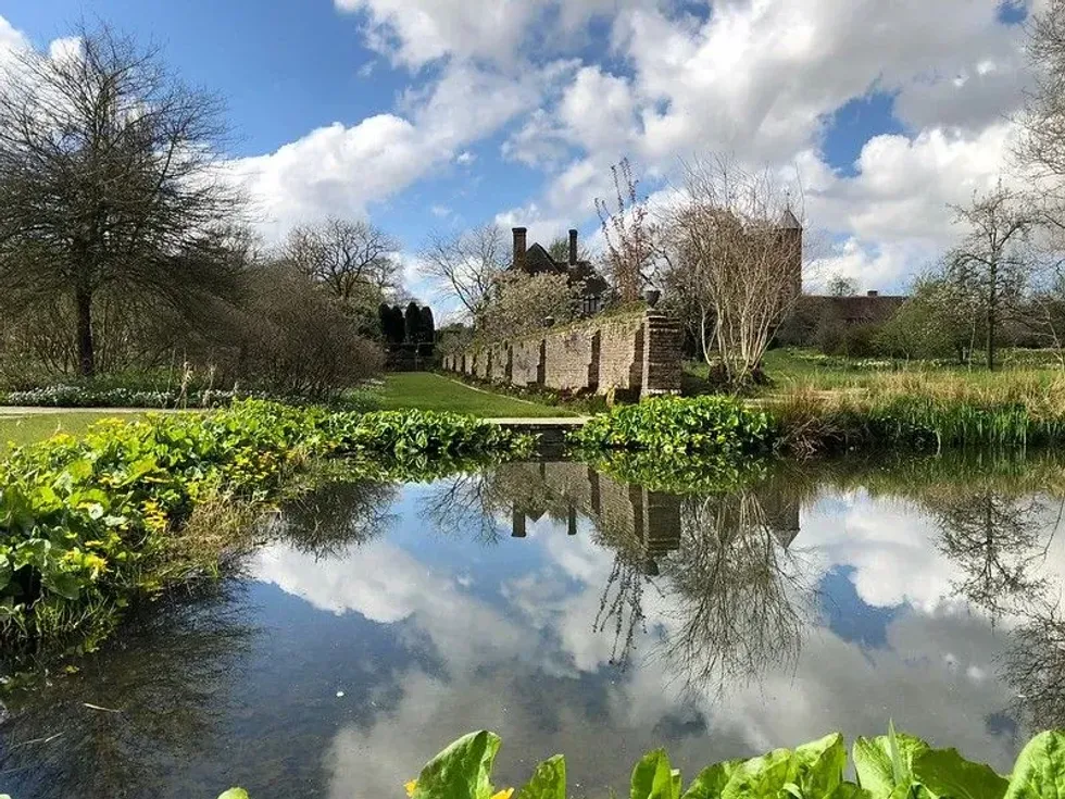 Sissinghurst Castle, gardens and pond.