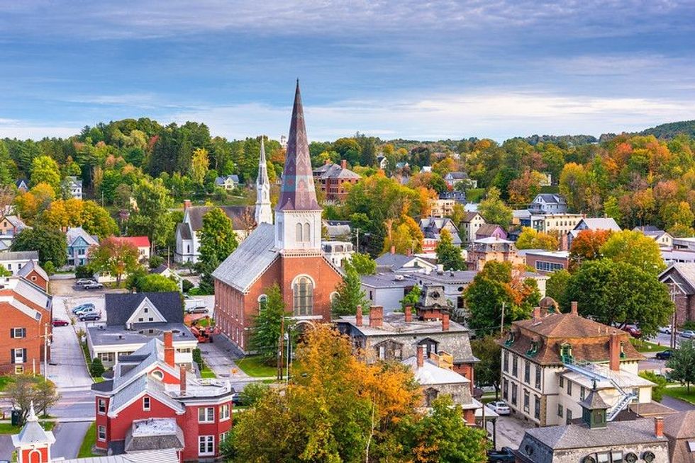 Skyline of Montpelier, Vermont, USA 