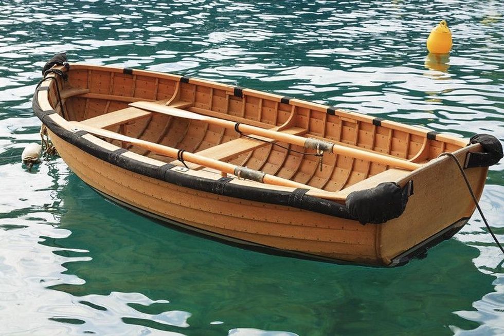 Small fishing boat on the sea 