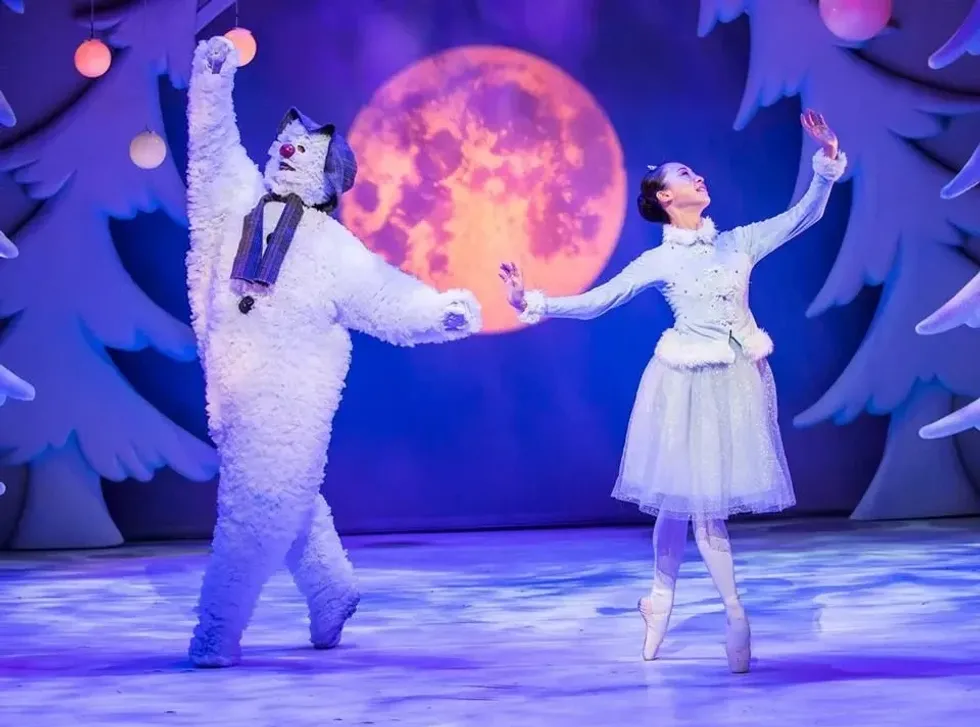 Snowman performed in a theatre