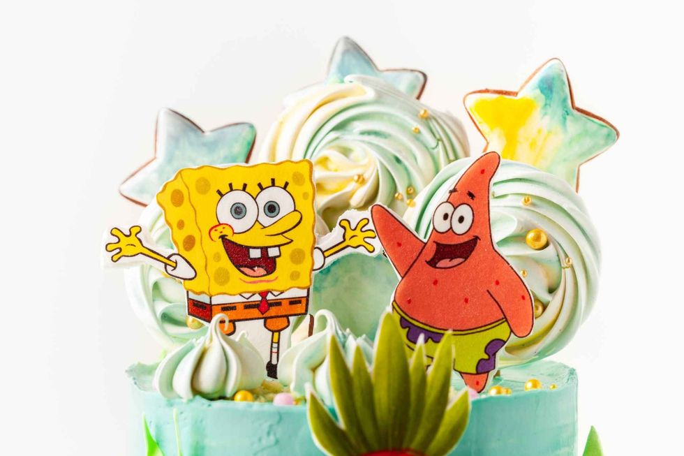 SpongeBob SquarePants on white background
