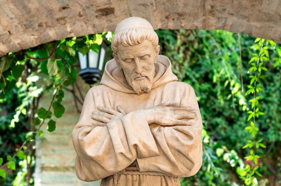 St. Francis Of Assisi folding arms