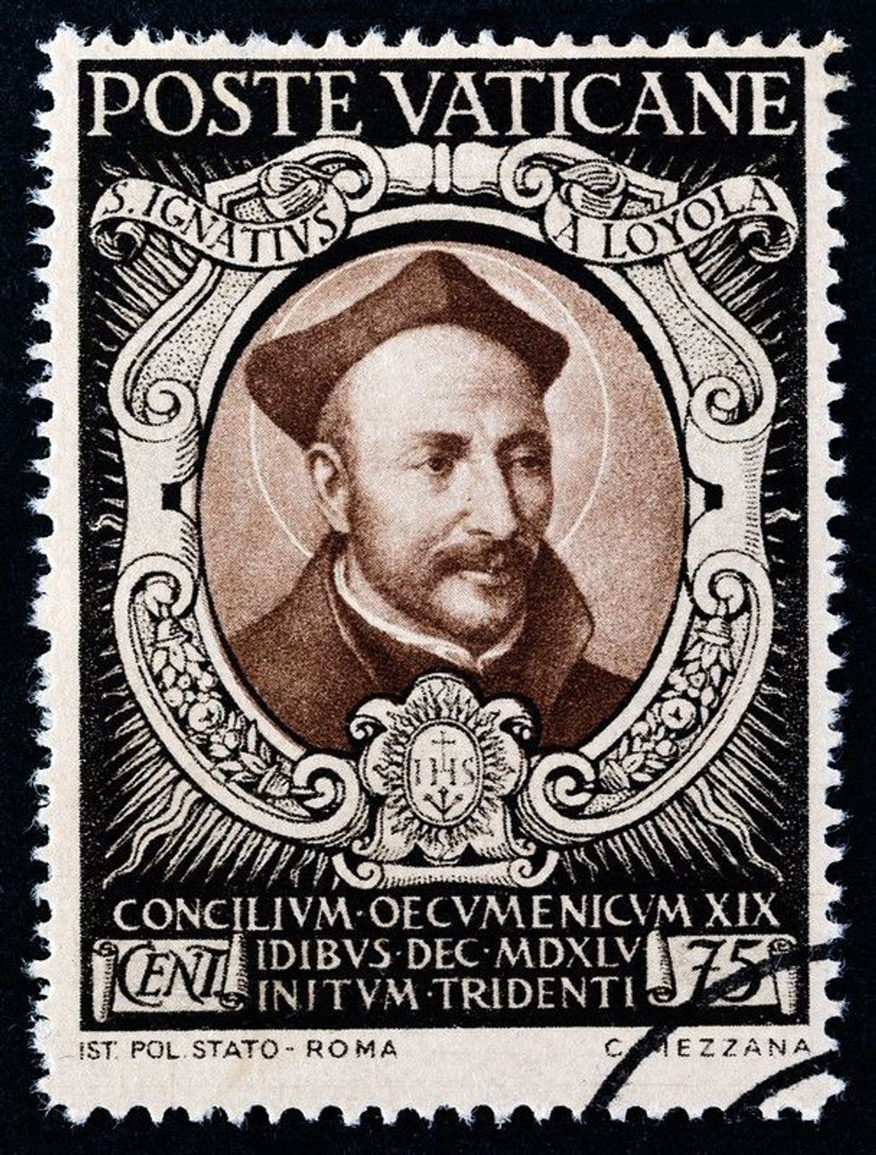 St. Ignatius of Loyola  image in a ticket