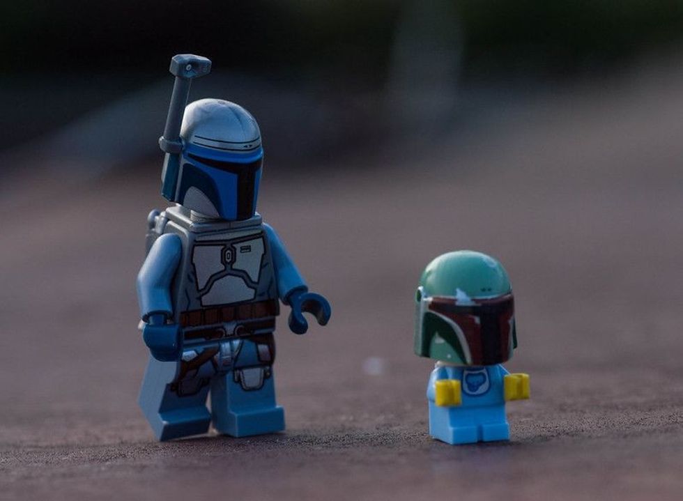 Star wars minifigure Boba Fett and his father