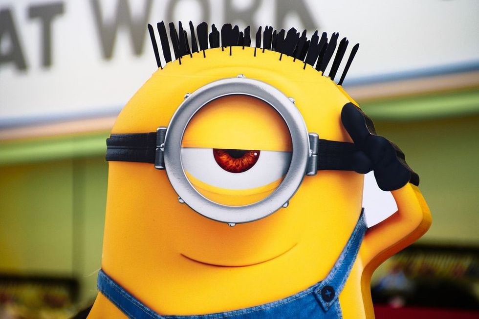 Statue of "HAPPY MINION", located in Universal Studios Japan, Osaka, Japan